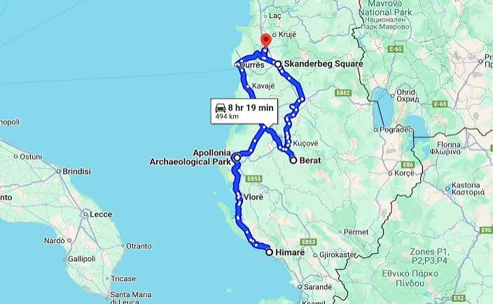 Albania travel itinerary